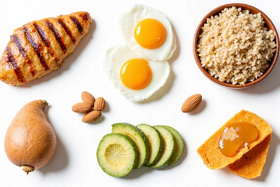 Visual representation of proteins, carbs, and fats